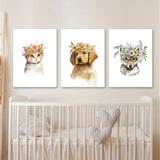 Nurbusery Baby Cat Dog Wolf 4 Wall Art