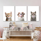 Nurbusery Baby Cat Dog Wolf 5 Wall Art