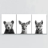 Nursery Baby Bear Deer Wolf 2 Wall Art