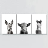 Nursery Baby Donkey Highland Horse 2 Wall Art