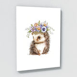Nursery Baby Hedgehog Rabbit Raccoon 4 Wall Art