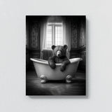Nursery Baby Bear Bathtub 65 Wall Art