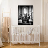 Nursery Baby Cat Bathtub 62 Wall Art