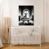 Nursery Baby Cheetah Bathtub 49 Wall Art