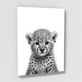 Nursery Baby Cheetah Black White 173 Wall Art
