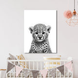 Nursery Baby Cheetah Black White 173 Wall Art