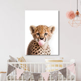 Nursery Baby Cheetah Bubble Gum 4 Wall Art