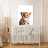 Nursery Baby Cheetah Bubble Gum 4 Wall Art
