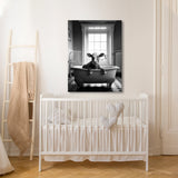 Nursery Baby Cow Bathtub 79 Wall Art