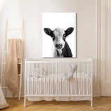 Nursery Baby Cow Black White 197 Wall Art