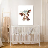 Nursery Baby Cow Boho 130 Wall Art