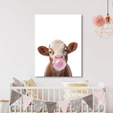 Nursery Baby Cow Bubble Gum 38 Wall Art