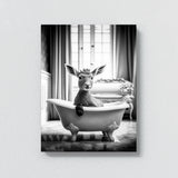 Nursery Baby Deer Bathtub 55 Wall Art