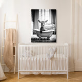 Nursery Baby Deer Bathtub 55 Wall Art