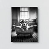 Nursery Baby Dog Bathtub 59 Wall Art
