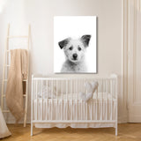 Nursery Baby Dog Black White 181 Wall Art