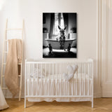 Nursery Baby Donkey Bathtub 84 Wall Art