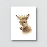 Nursery Baby Donkey Boho 129 Wall Art
