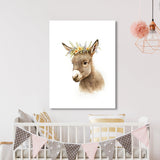 Nursery Baby Donkey Boho 129 Wall Art