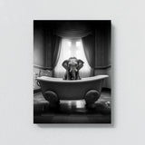 Nursery Baby Elephant Bathtub 50 Wall Art