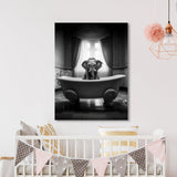Nursery Baby Elephant Bathtub 50 Wall Art