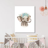 Nursery Baby Elephant Boho 89 Wall Art