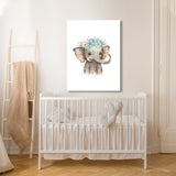 Nursery Baby Elephant Boho 89 Wall Art