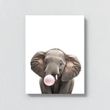 Nursery Baby Elephant Bubble Gum 2 Wall Art