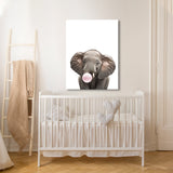 Nursery Baby Elephant Bubble Gum 2 Wall Art