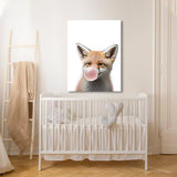 Nursery Baby Fox Bubble Gum 31 Wall Art