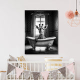 Nursery Baby Giraffe Bathtub 67 Wall Art