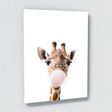 Nursery Baby Giraffe Bubble Gum 27 Wall Art