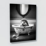 Nursery Baby Hedgehog Bathtub 88 Wall Art