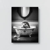 Nursery Baby Hedgehog Bathtub 88 Wall Art