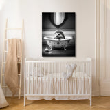 Nursery Baby Hedgehog Bathtub 88 Wall Art