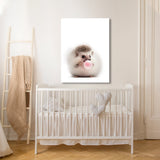 Nursery Baby Hedgehog Bubble Gum 45 Wall Art