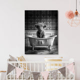 Nursery Baby Highland Cow Bathtub 80 Wall Art