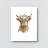 Nursery Baby Highland Cow Boho 131 Wall Art