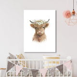 Nursery Baby Highland Cow Boho 131 Wall Art