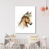Nursery Baby Horse Boho 125 Wall Art