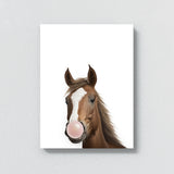 Nursery Baby Horse Bubble Gum 36 Wall Art