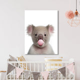 Nursery Baby Koala Bubble Gum 30 Wall Art