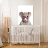 Nursery Baby Koala Bubble Gum 30 Wall Art