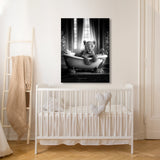 Nursery Baby Leopard Bathtub 53 Wall Art