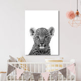 Nursery Baby Leopard Black White 205 Wall Art