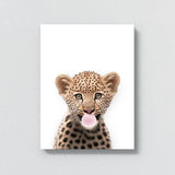 Nursery Baby Leopard Bubble Gum 11 Wall Art