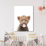 Nursery Baby Leopard Bubble Gum 11 Wall Art