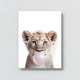 Nursery Baby Lion Bubble Gum 25 Wall Art