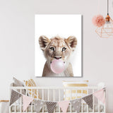 Nursery Baby Lion Bubble Gum 25 Wall Art