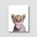 Nursery Baby Lioness Bubble Gum 206 Wall Art